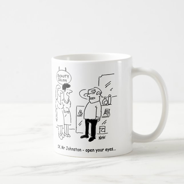 Mug Salon de beauté - Il est temps d'ouvrir les yeux (Droite)