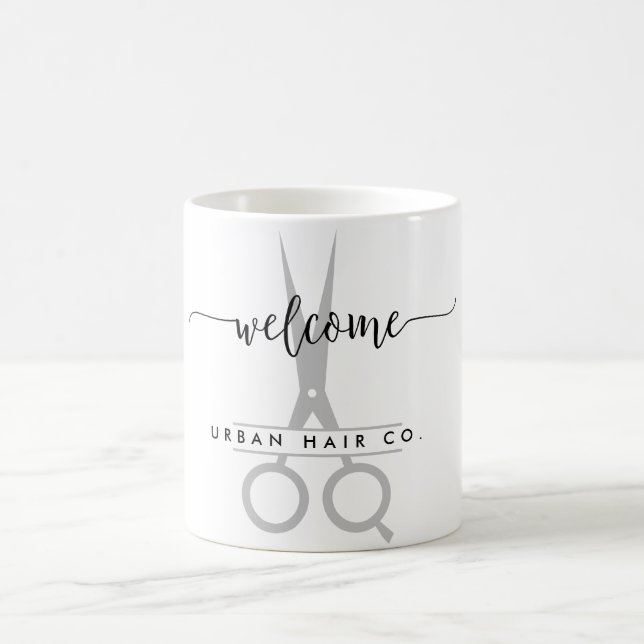 Mug Salon de coiffure Personali Bienvenue avec logo ci (Centre)