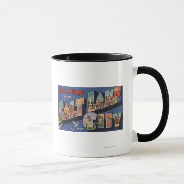 Mug Salt Lake City, Utah - Grandes Lettres Scènes 2 (Droite)