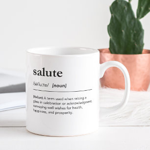 Mug Saluer définition mot italien dictionnaire art