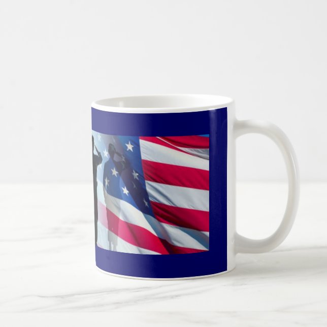 Mug Salut de vétéran les militaires de drapeau (Droite)