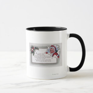 Mug Salutation de NoëlPetit enfant à travers le papier