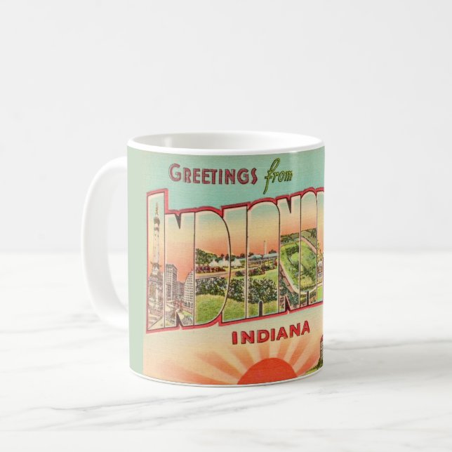 Mug Salutation rétro Indianapolis (Devant gauche)