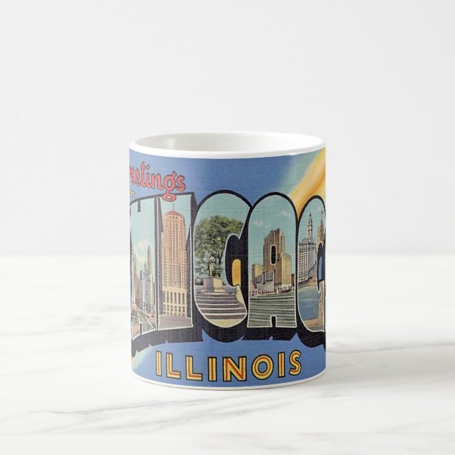 Mug Salutation vintage de Chicago (Centre)