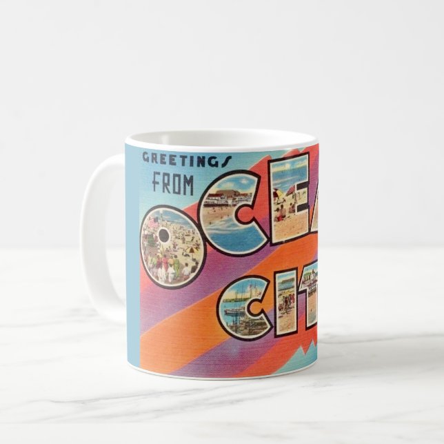 Mug Salutation vintage Ocean City MD (Devant gauche)