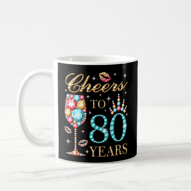 Mug Salutations À 80 Ans 80 80 (Gauche)