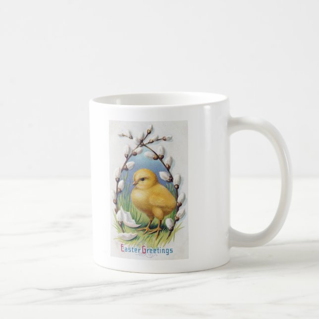 Mug Salutations de Pâques Chick Jaune (Droite)