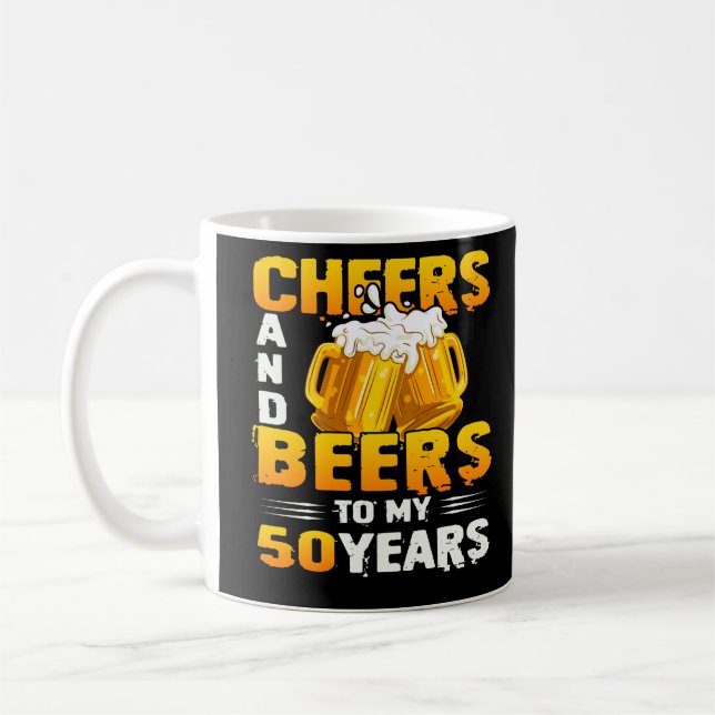 Mug Salutations Et Bières À Mes 50 Ans 50e Anniversair (Gauche)