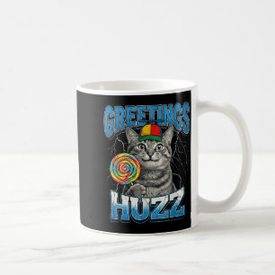Mug Salutations Huzz Drôle Lollip Cat Mème 