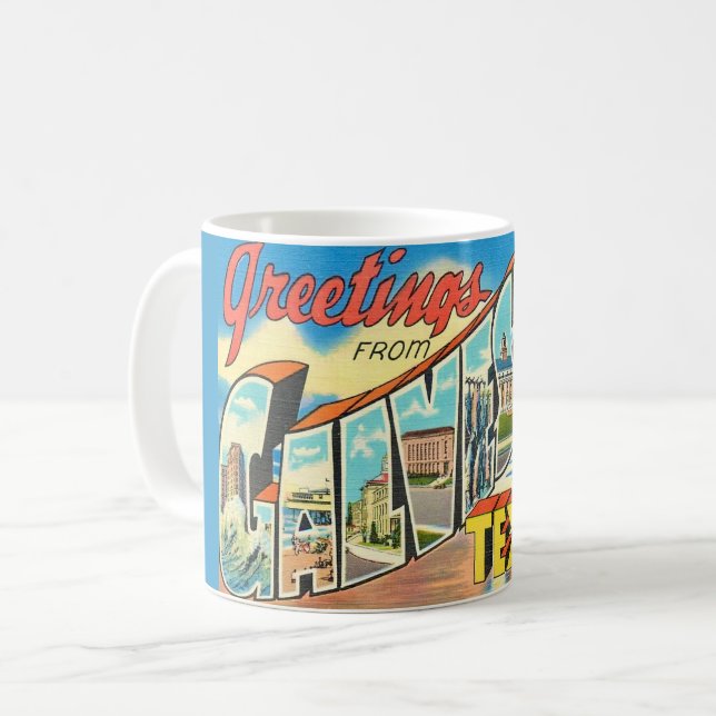 Mug Salutations vintage Galveston (Devant gauche)