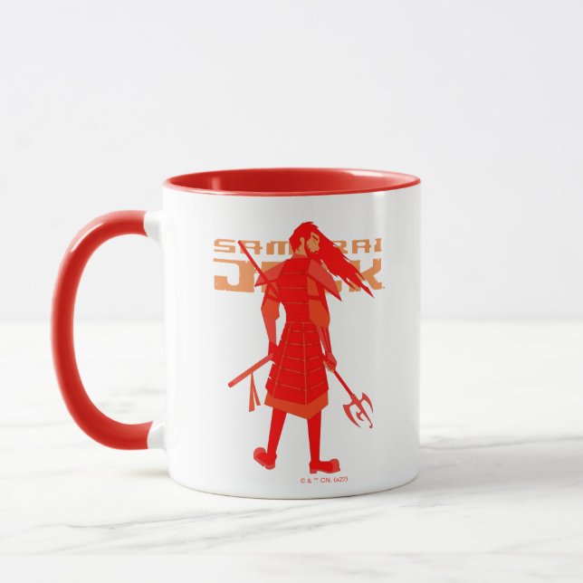 Mug Samurai Jack Red Warrior Graphic (Gauche)