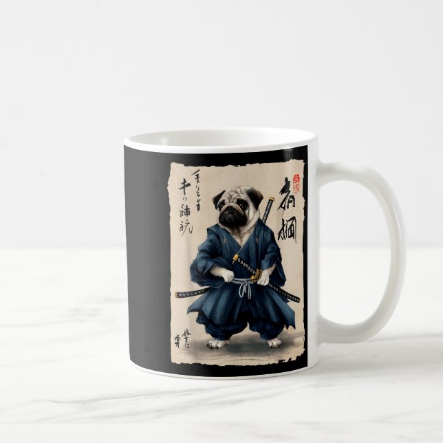 Mug Samurai Pug Japanese Anime Dog Pug Lover Funny For (Droite)