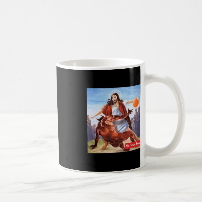 Mug S'amuser pas aujourd'hui Satan Jesus Crossover Bas (Droite)