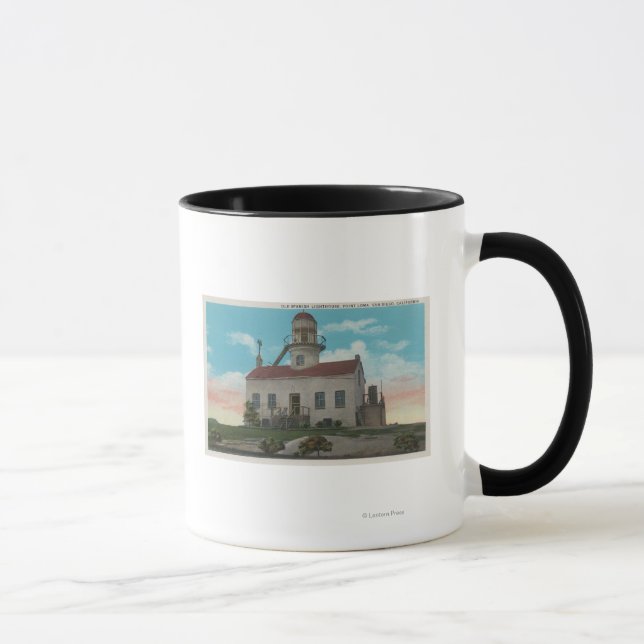 Mug San Diego, CA - Ancien phare espagnol à (Droite)