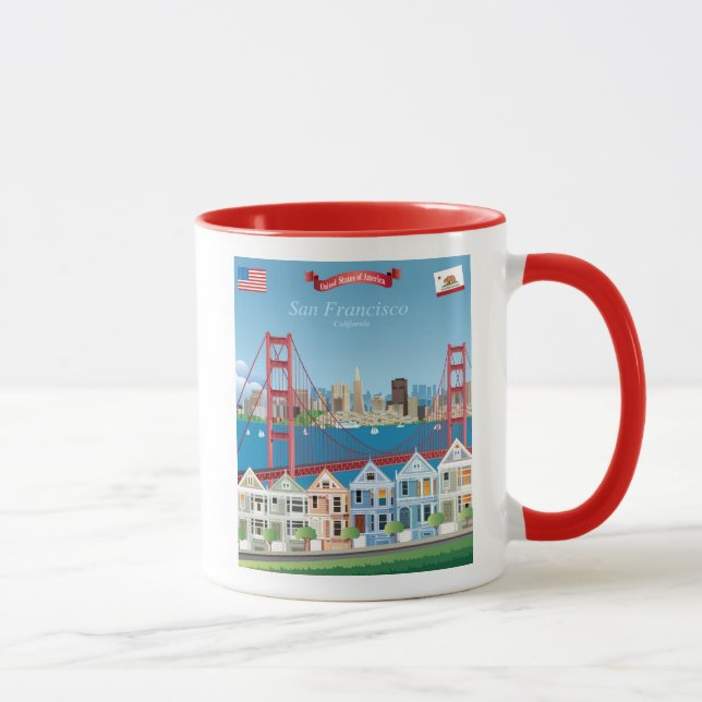 Mug San Francisco, CA | la ville par la baie (Droite)