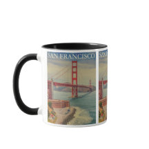 San Francisco Vintage voyage USA Golden Gate