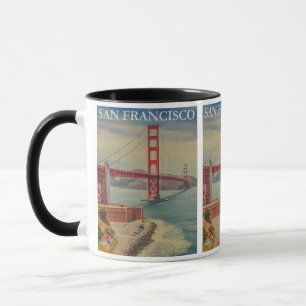 Mug San Francisco Vintage voyage USA Golden Gate