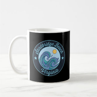 Mug Sandbridge Beach Va Virginia Nautical Surfer Graph