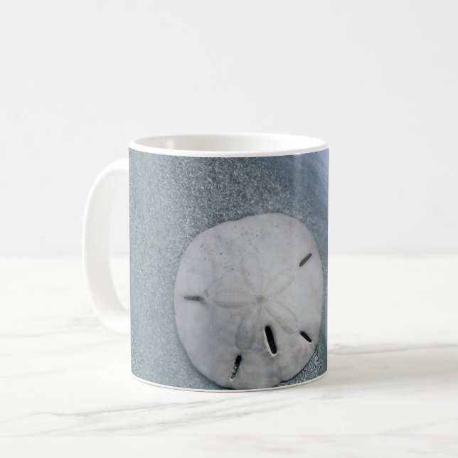 Mug Sanddollar sur la plage| Île de Sanibel, Floride (Devant gauche)