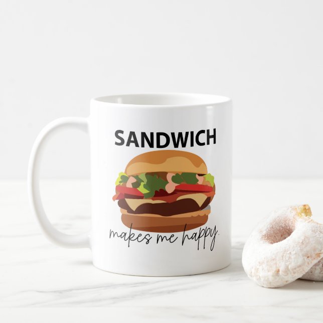 Mug Sandwich Me Rend Heureux (Avec donut)