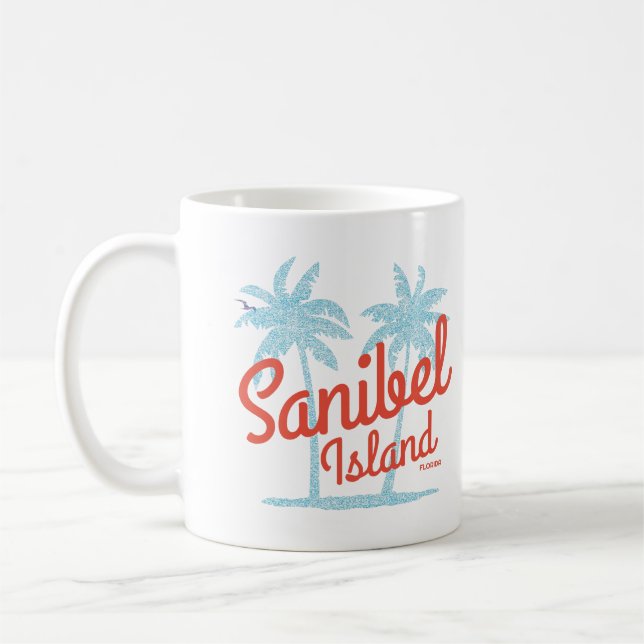 Mug Sanibel Island Floride Coral Océan Souvenir (Gauche)