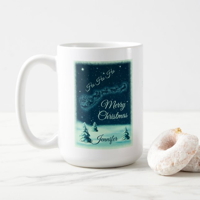 Mug Santa and his Reindeers (Avec donut)