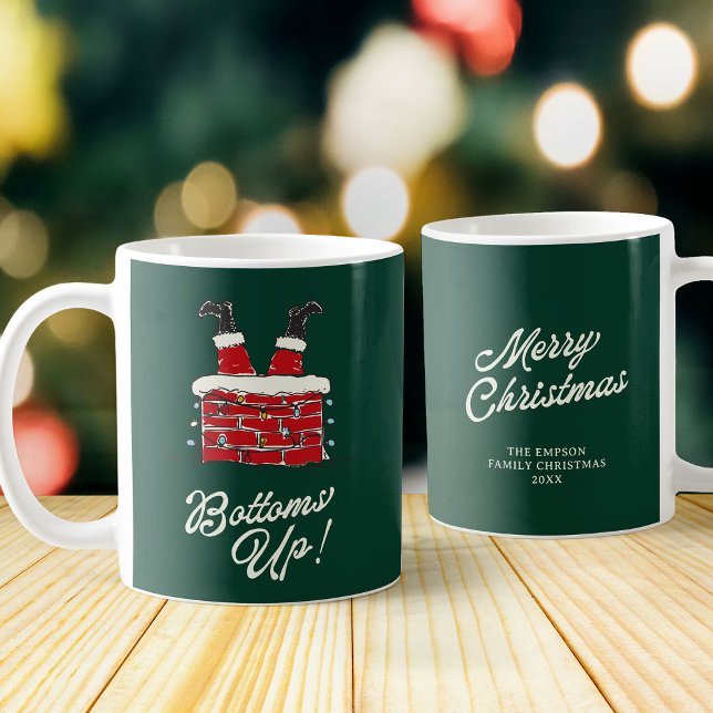 Mug Santa Bottoms Up Funny Holiday Kitchen and Gift (Créateur téléchargé)