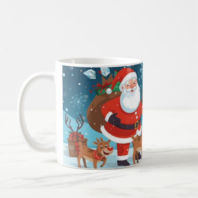 Mug Santa Claus and the reindeer (Gauche)