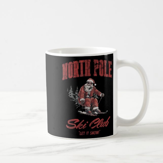 Mug Santa Claus Christmas Snow Skiing At The North Le  (Droite)