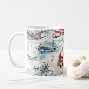 Mug Santa Claus est à l'aéroport