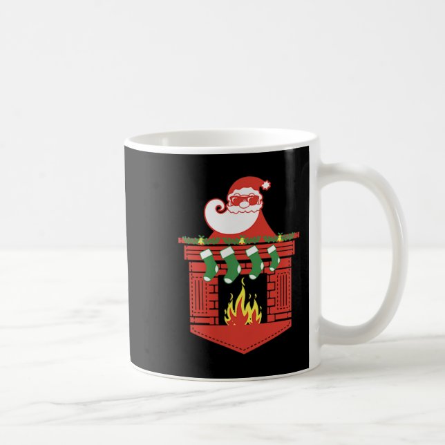 Mug Santa Claus Fireplace Cket Funny Christmas  (Droite)