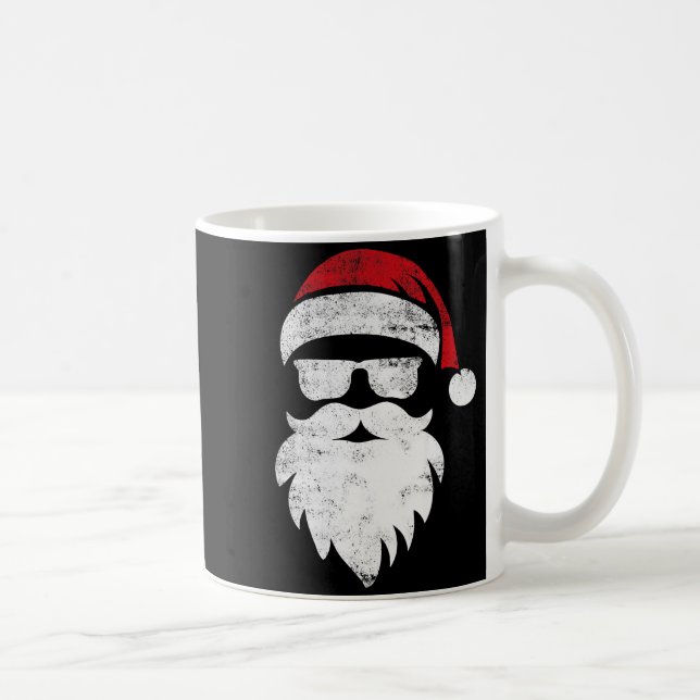 Mug Santa Face Hipster Style Funny Christmas Pajamas  (Droite)