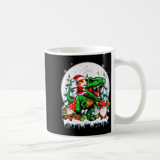 Mug Santa Guinea G Riding T-rex Gnomes Christmas Trees (Droite)