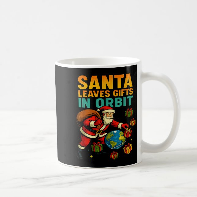 Mug Santa Leaves In Orbit Funny Xmas Space  (Droite)
