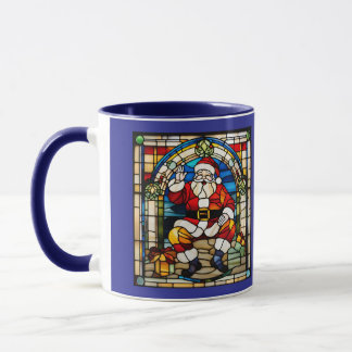 Mug Santa Noël vitrail de Noël