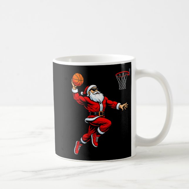 Mug Santa Playing Basketball Xmas Funny Christmas Bask (Droite)
