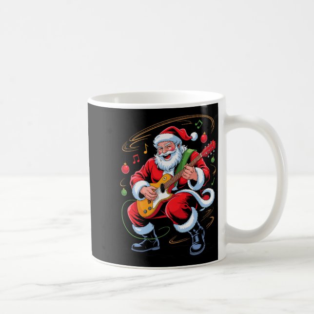 Mug Santa Playing Guitar Funny Holiday Christmas Xmas  (Droite)