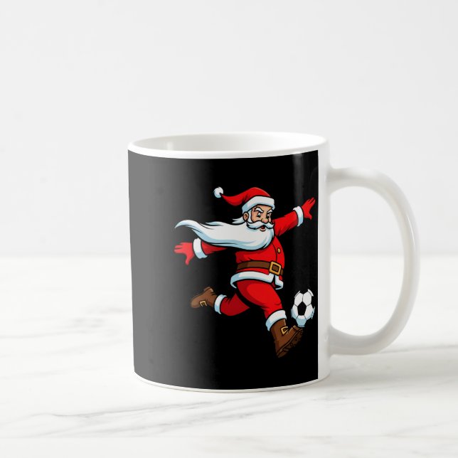 Mug Santa Plays Soccer Christmas Srts Women Men Kids L (Droite)