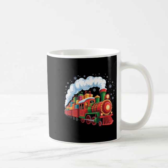 Mug Santa Train Lights Snow Christmas Funny Winter Hol (Droite)
