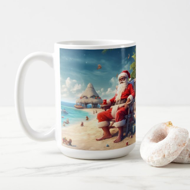 Mug Santas Beach Getaway (Avec donut)