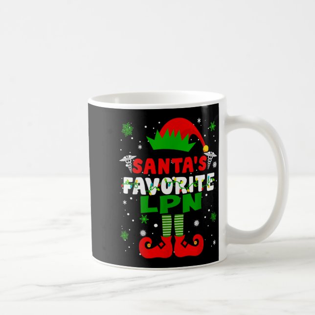 Mug Santa's Favorite Lpn Funny Christmas  (Droite)