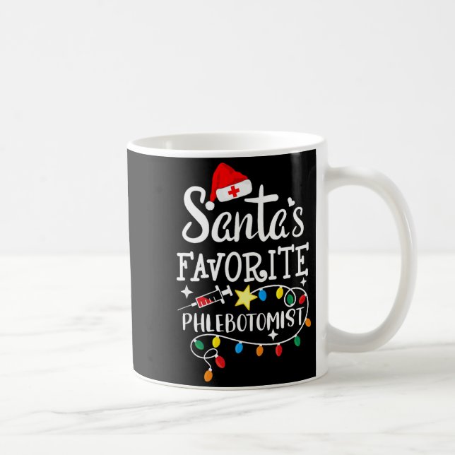 Mug Santa's Favorite Phlebotomist Christmas Phlebotomy (Droite)