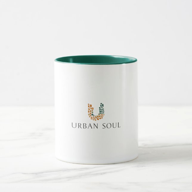 Mug Santé et bien-être minimalistes de l'âme urbaine (Centre)
