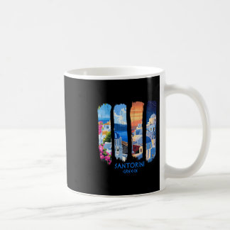 Mug Santorini Greece Thira Brushstroke Travel Souvenir