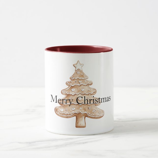 Mug Sapin de Noël en pain d'épice à la crème (Centre)