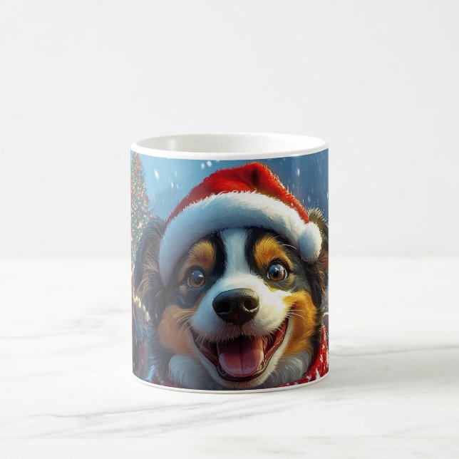 Mug Sapin de Noël montagnes russes Chien de berger aus (Centre)