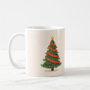 Mug Sapin de Noël, Noël, Minimaliste