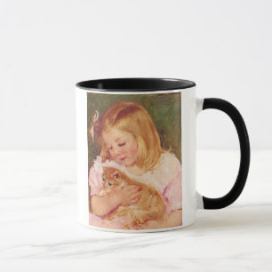 Mug Sara Holding a Cat, Mary Cassatt