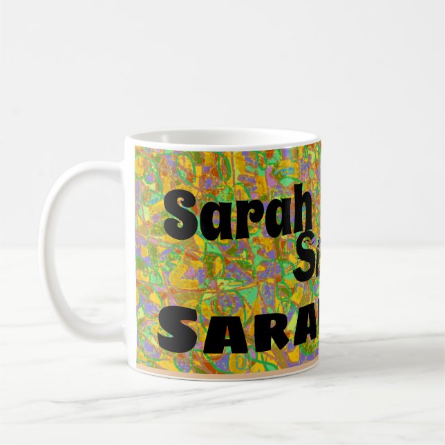 Mug sarah de Orphan Black art abstrait, multi font (Gauche)