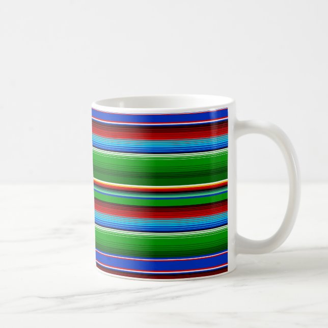 Mug Sarape mexicaine rouge vert (Droite)